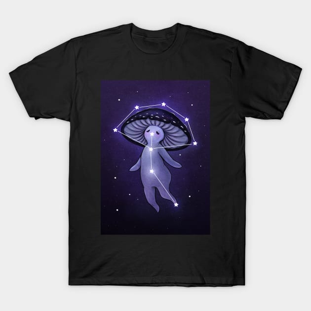 Mushroom Constellation T-Shirt by fairydropart